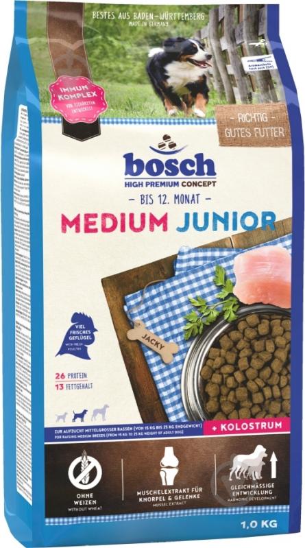 Корм сухий Bosch! для цуценят HPC Junior Medium 1 кг - фото 1 Корм сухий Bosch! для цуценят HPC Junior Medium 1 кг - фото 1