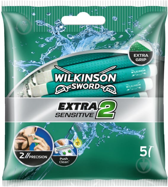 Станки одноразовые WILKINSON SWORD Extra2 Sensitive 5 шт. - фото 1