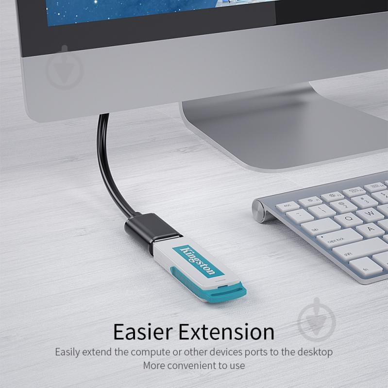 Подовжувач Essager USB Extension Cable USB 3.0 Male to Female 2 м чорний (EXCAM-YTC01) - фото 4