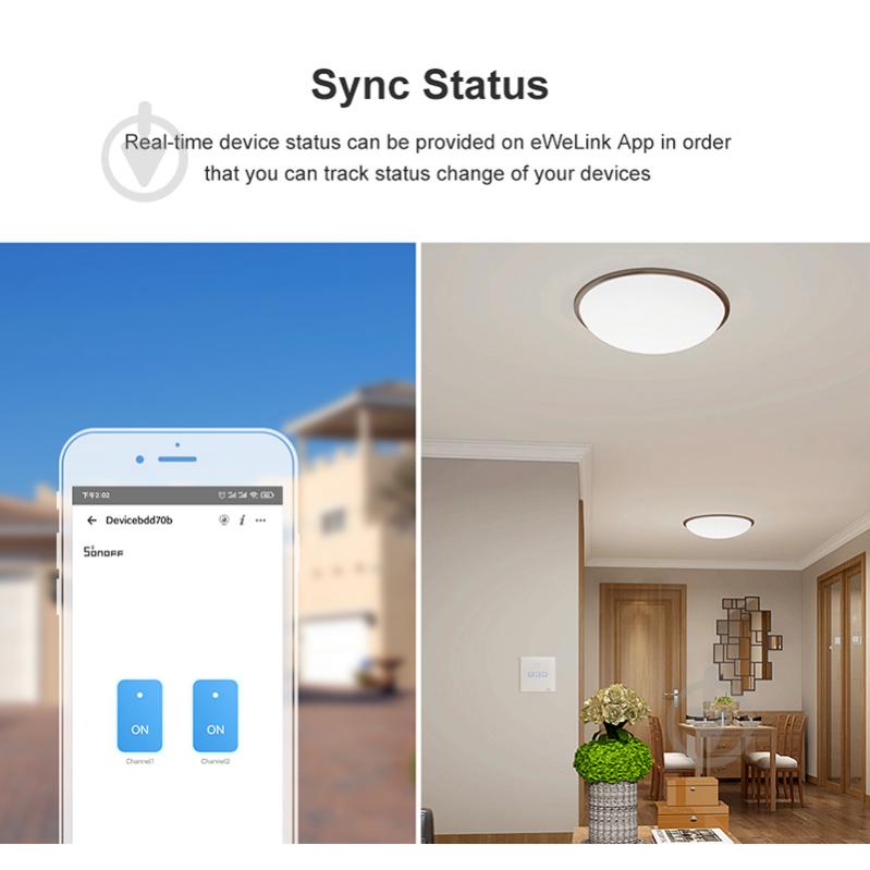 Розумний вимикач Wi-Fi Sonoff T2EU3C-TX білий - фото 10