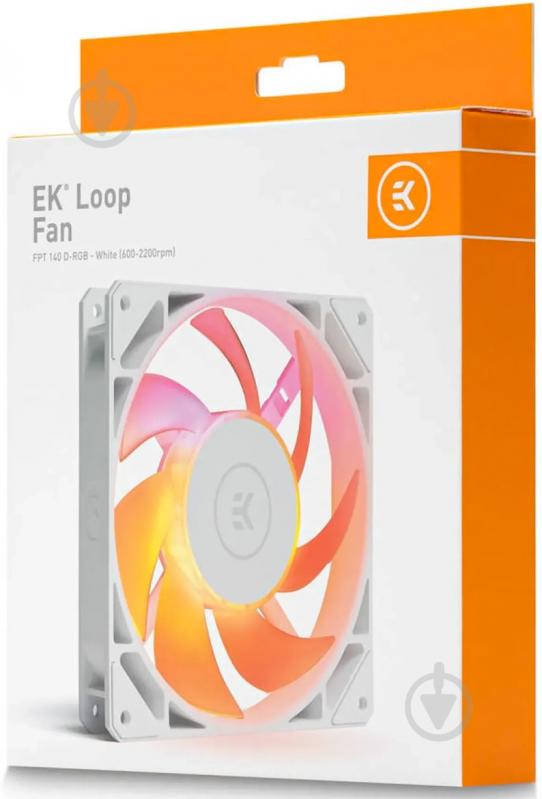 Корпусный кулер EKWB EK-Loop Fan FPT 140 D-RGB White (600-2200rpm) - фото 4