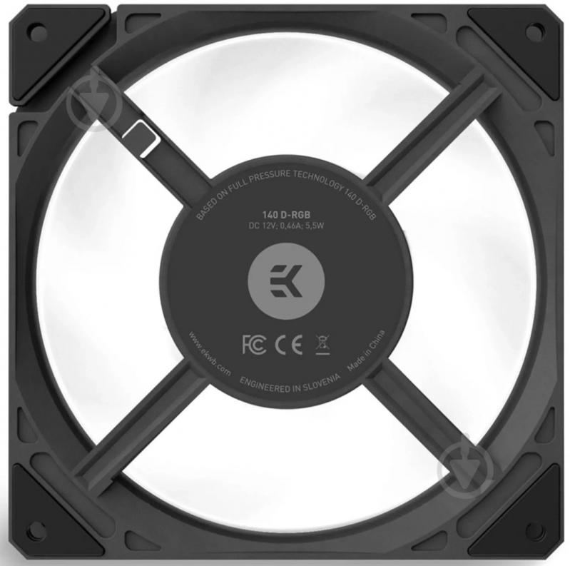 Корпусный кулер EKWB EK-Loop Fan FPT 140 D-RGB Black (600-2200rpm) - фото 5