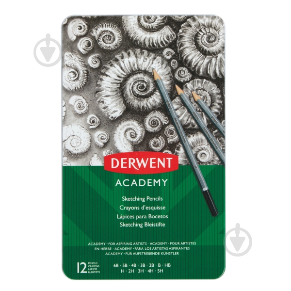 Набір олівців чорнографітних Academy Sketching 6B-5H 12 шт. 2301946 Derwent - фото 1 Набір олівців чорнографітних Academy Sketching 6B-5H 12 шт. 2301946 Derwent - фото 1