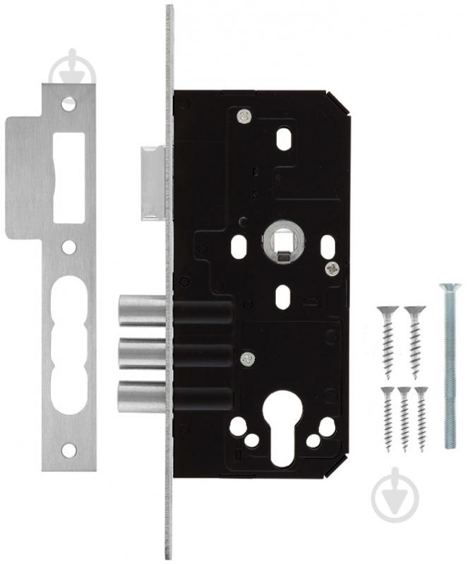 Дверной замок входной Mul-T-Lock 985 SANTOS SS UNIV BS 45 мм 85 мм нержавеющая сталь - фото 3