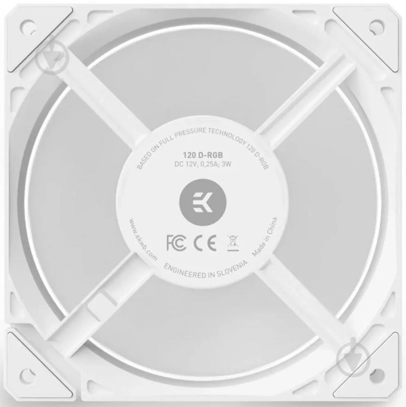 Корпусний кулер EKWB EK-Loop Fan FPT 120 D-RGB White (550-2300rpm) - фото 5