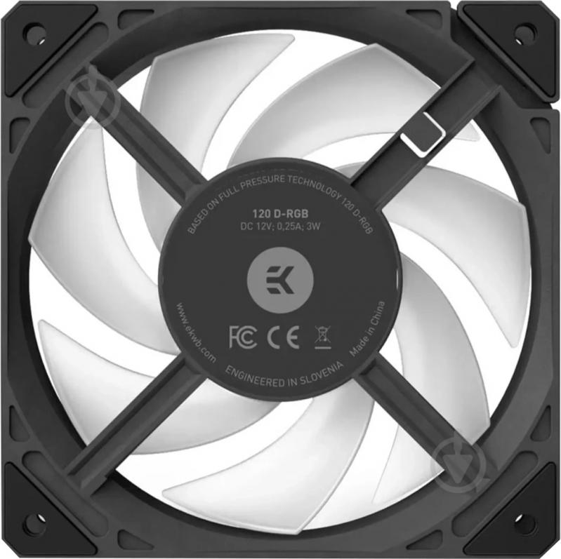 Корпусний кулер EKWB EK-Loop Fan FPT 120 D-RGB Black (550-2300rpm) - фото 1