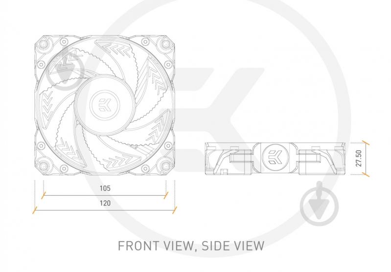 Корпусный кулер EKWB EK-Vardar X3M 120ER White (500-2200 rpm) - фото 6