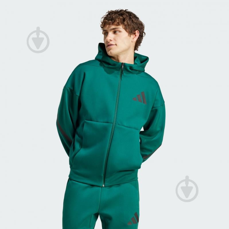 Джемпер Adidas M Z.N.E. FZ JF6539 р.2XL зелений - фото 1 Джемпер Adidas M Z.N.E. FZ JF6539 р.2XL зелений - фото 1