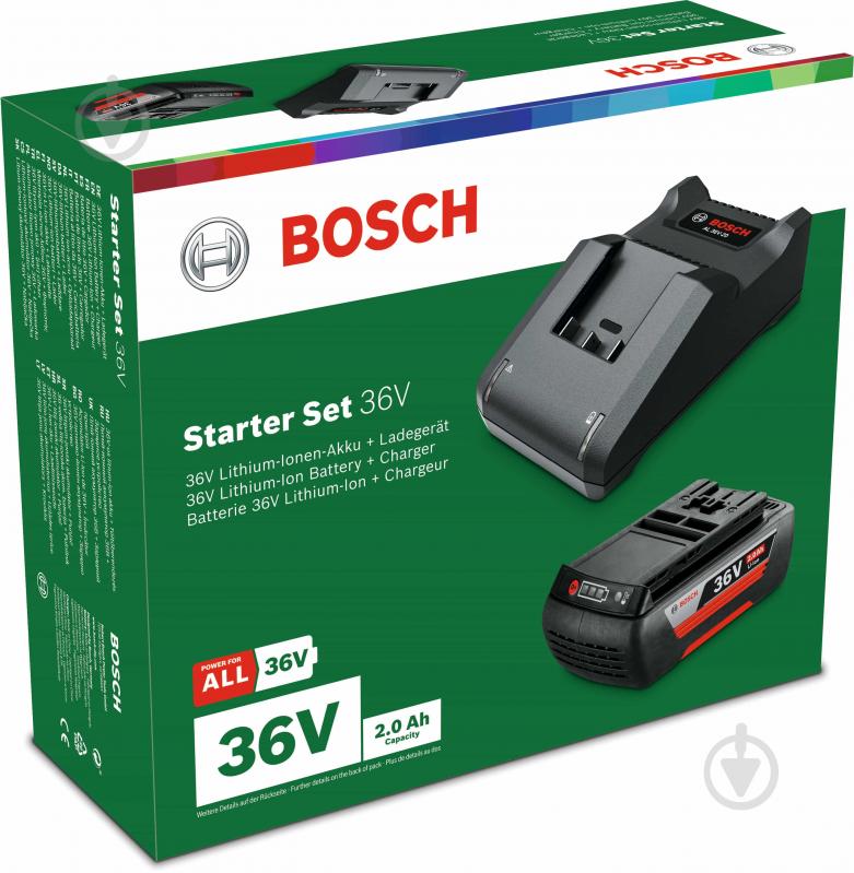 Набір Bosch акумулятор GBA 36V 2.0Ah + зарядний пристрій AL 36V-20 - фото 3 Набір Bosch акумулятор GBA 36V 2.0Ah + зарядний пристрій AL 36V-20 - фото 3