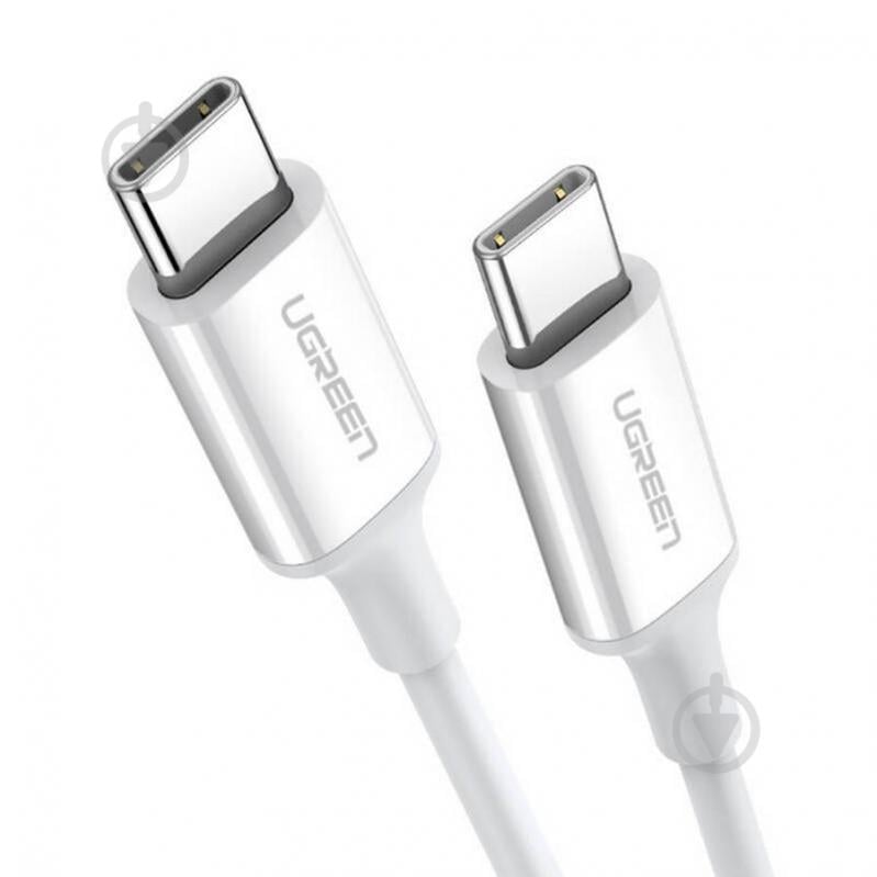Кабель UGREEN US264 USB Type-C to USB Type-C 60W ABS Cover 3A 0,5 м white (60517) - фото 1 Кабель UGREEN US264 USB Type-C to USB Type-C 60W ABS Cover 3A 0,5 м white (60517) - фото 1
