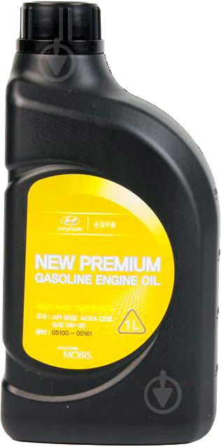 Моторне мастило Mobis New Premium Gasoline 0W-20 1 л (05100-00161) - фото 1