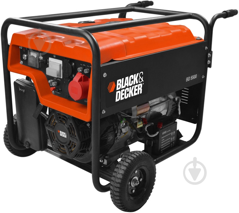 Генератор бензиновый Black+Decker 3,6 кВт / 5 кВт 380 В BD 5500 - фото 1