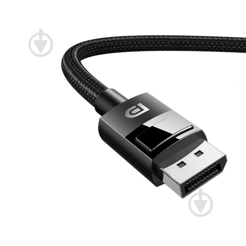 Дата-кабель UGREEN DP114 DP 1.4 Male to Male Plastic Case Braided Cable 1,5 м чорний (80391) - фото 3