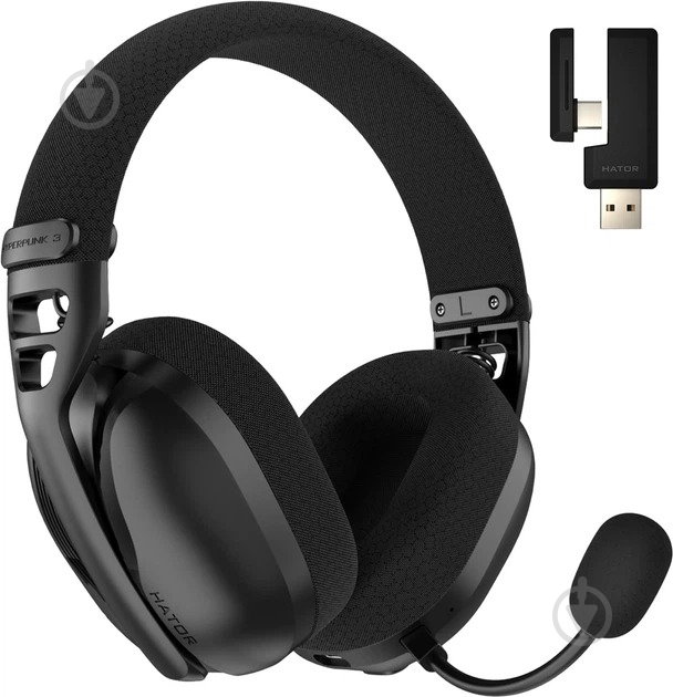 Наушники Hator Hyperpunk 3X Wireless black (ESH14) - фото 2