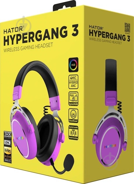 Наушники Hator Hypergang 3 Wireless cyber violet (ESH52) - фото 9