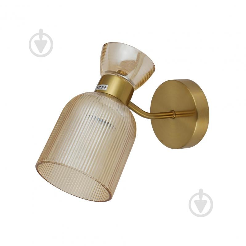 Бра Miorro Viola 250х110х210 мм метал/скло 40 Вт E14 мідь 51-311-126 - фото 2