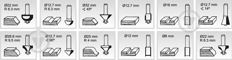 Набор фрез Sparky в деревянном чемодане - фото 2