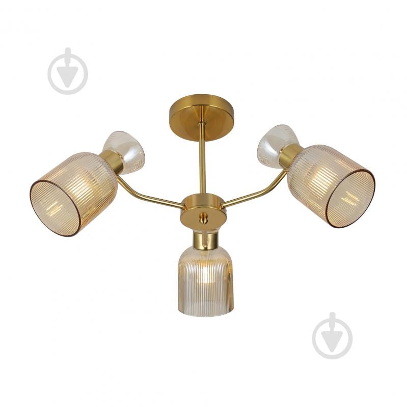 Люстра Miorro Viola 625х300 мм метал/скло 3x40 Вт E14 мідь 51-311-124 - фото 1