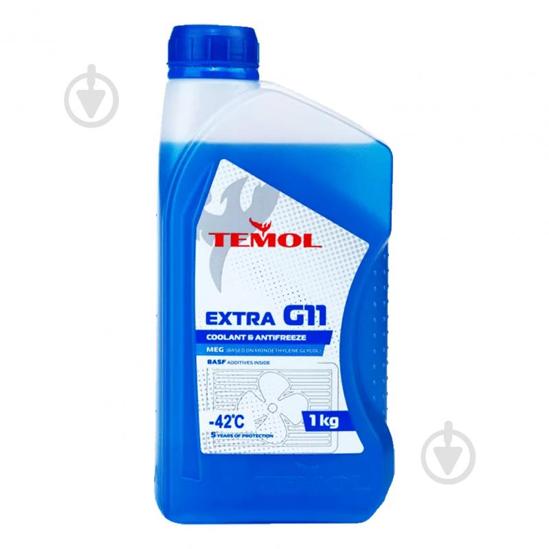 Антифриз TEMOL Antifreeze Extra G11 від -40 до +110 1 л синій - фото 1