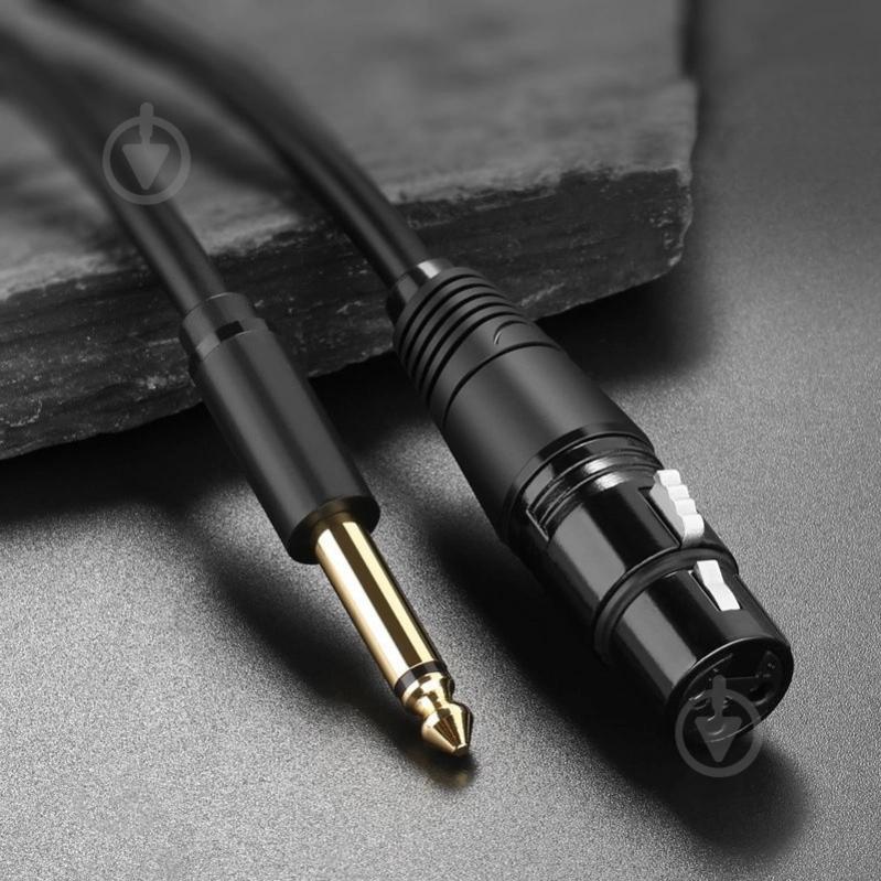 Кабель мікрофонний UGREEN AV131 Jack 6.3 мм to XLR Female AV Cable 5 м чорний (20721) - фото 2