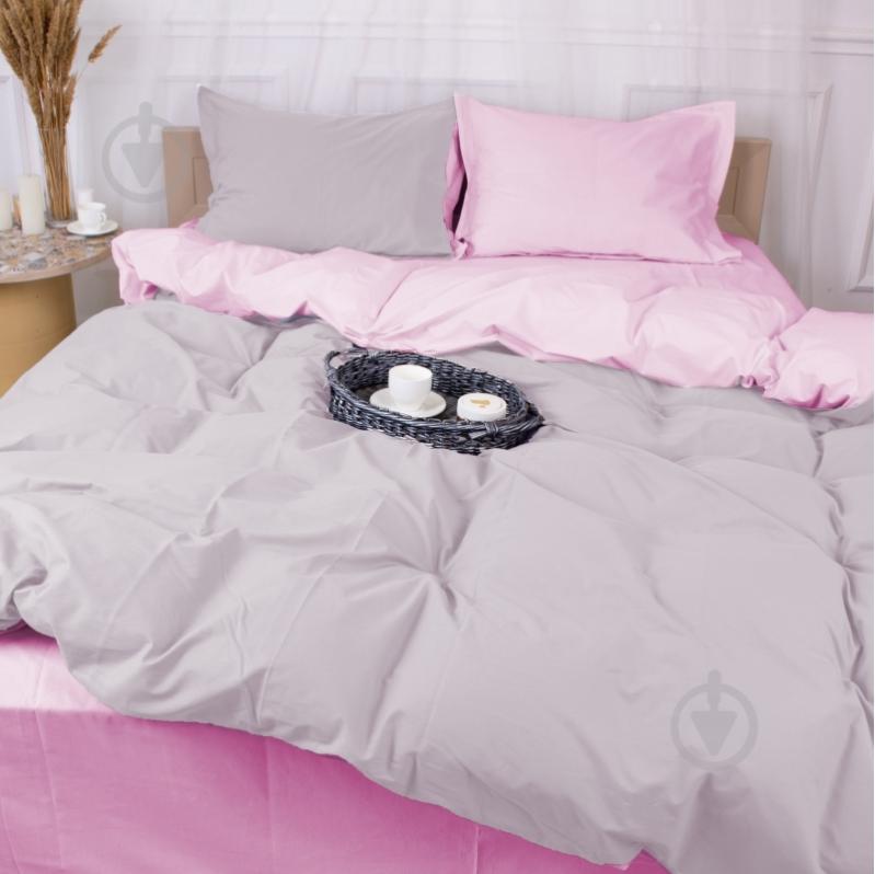 Наволочка поплин Poplin Line 018+054 Richelle 70x70 см светло-серый/розовый MirSon - фото 2 Наволочка поплин Poplin Line 018+054 Richelle 70x70 см светло-серый/розовый MirSon - фото 2