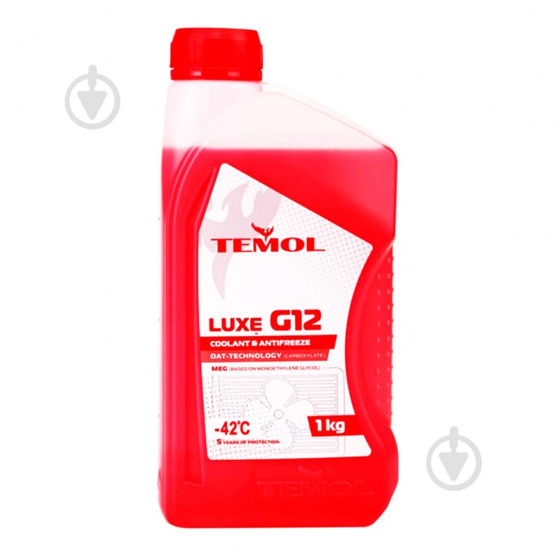 Антифриз TEMOL Antifreeze Luxe G12 от -40 до +110 1 л красный - фото 1