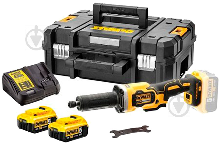 Акумуляторна пряма шліфмашина DeWalt DCG426P2 - фото 6