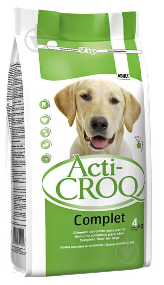 Корм сухий для усіх порід ActiCROQ Complet для дорослих собак курка 4 кг - фото 1