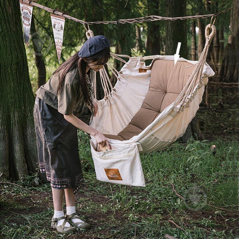 Кресло портативное Naturehike подвесное NH22DC003, бежевое - фото 4