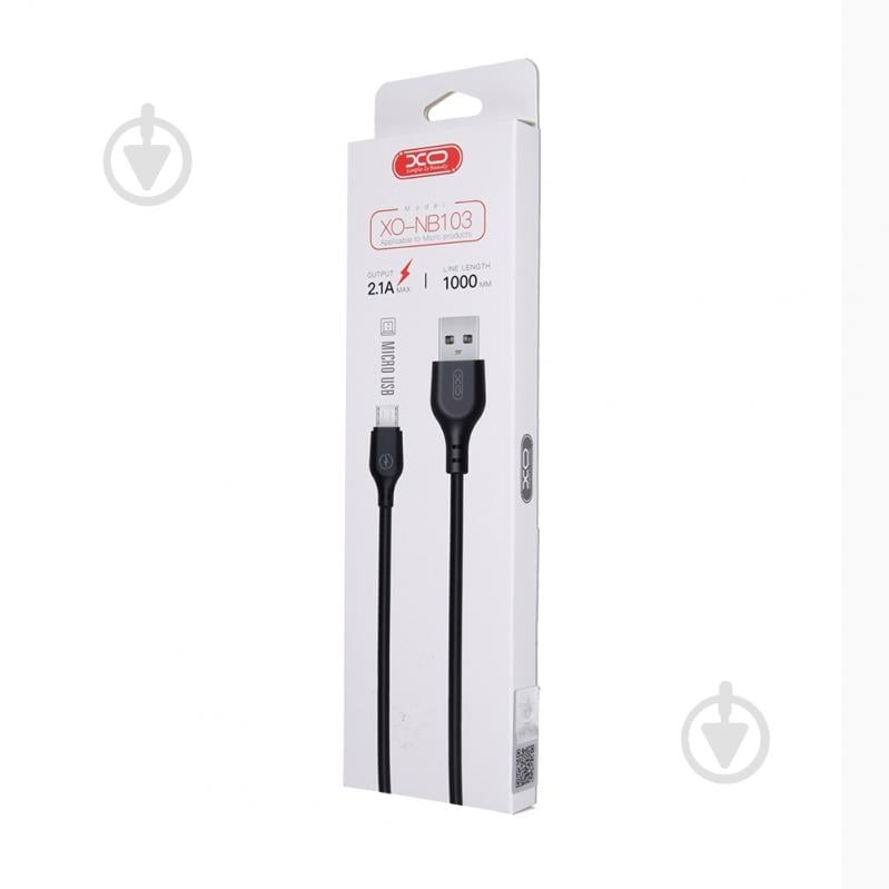Кабель Xo NB103 2.1A Bell USB Cable Micro 1 м black (6920680862726) - фото 2 Кабель Xo NB103 2.1A Bell USB Cable Micro 1 м black (6920680862726) - фото 2