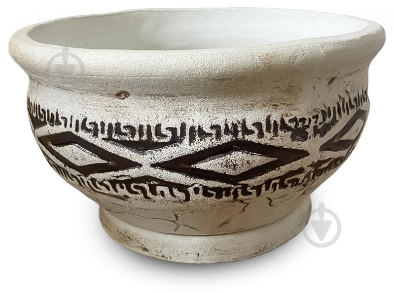 Горшок посадочный шамот Соломон М круглый античный коричневый с белым 8 л Наша Кераміка - фото 1 Горшок посадочный шамот Соломон М круглый античный коричневый с белым 8 л Наша Кераміка - фото 1