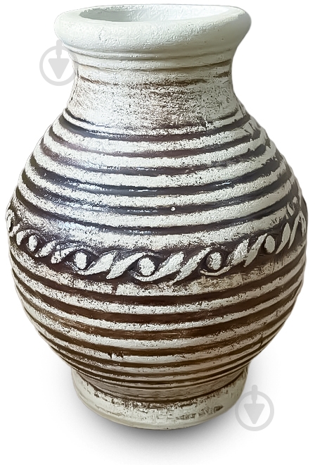 Вазон декоративный шамот Мира фигурный античный коричневый с белым Наша Кераміка - фото 1 Вазон декоративный шамот Мира фигурный античный коричневый с белым Наша Кераміка - фото 1