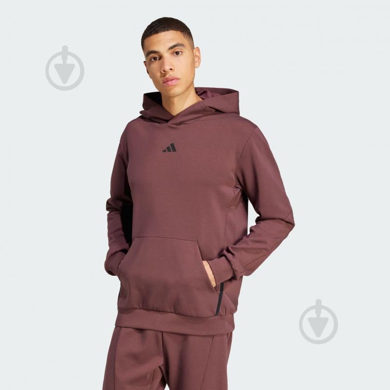 Джемпер Adidas D4T HOODIE JC6250 р.S бордовий - фото 1