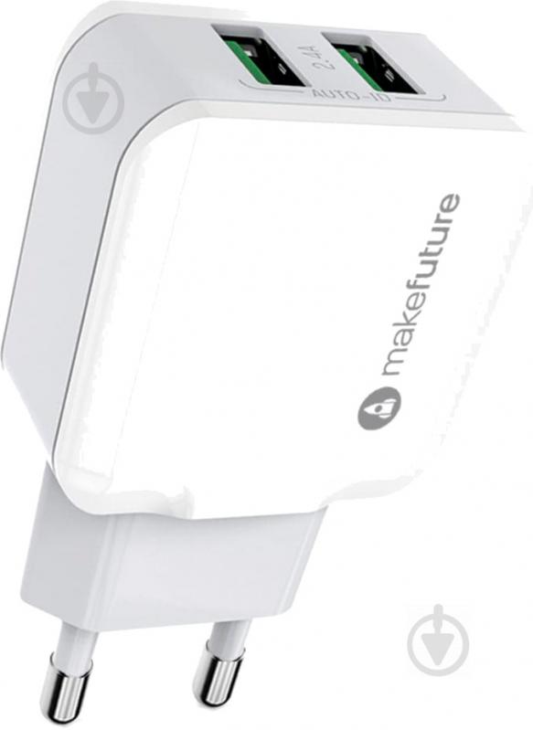 Сетевое зарядное устройство MakeFuture 2A White MCW-21WH - фото 1