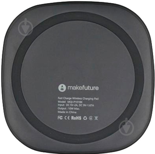 Беспроводное зарядное устройство MakeFuture 10Вт Black MQI-P101BK - фото 3