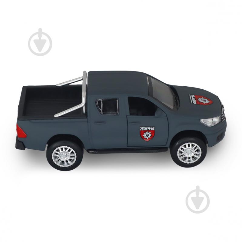 Автомодель TechnoDrive 1:32 серии "Шевроны Героев" – TOYOTA HILUX – "ОШБр НПУ "ЯРОСТЬ" KM6118F - фото 6