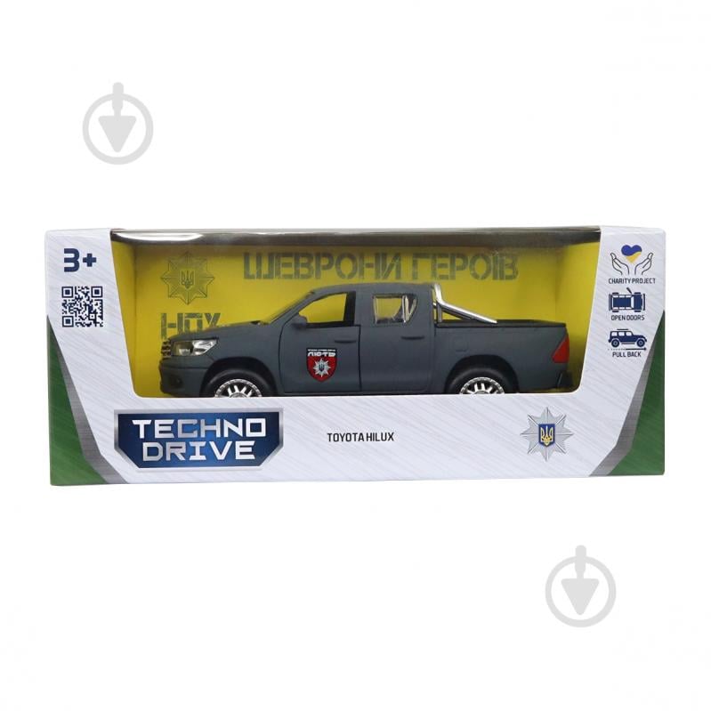 Автомодель TechnoDrive 1:32 серии "Шевроны Героев" – TOYOTA HILUX – "ОШБр НПУ "ЯРОСТЬ" KM6118F - фото 13
