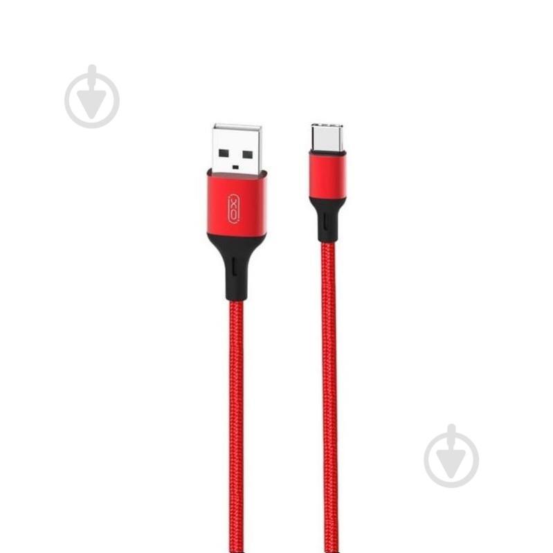 Кабель Xo NB143 Braided Data Cable Type-C 1 м red (6920680870691) - фото 1
