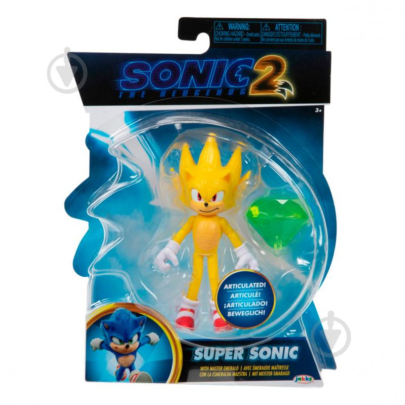 Игровая фигурка SONIC с артикуляцией The Hedgehog2 W2 Соник с изумрудом 10 см 41497i - фото 1