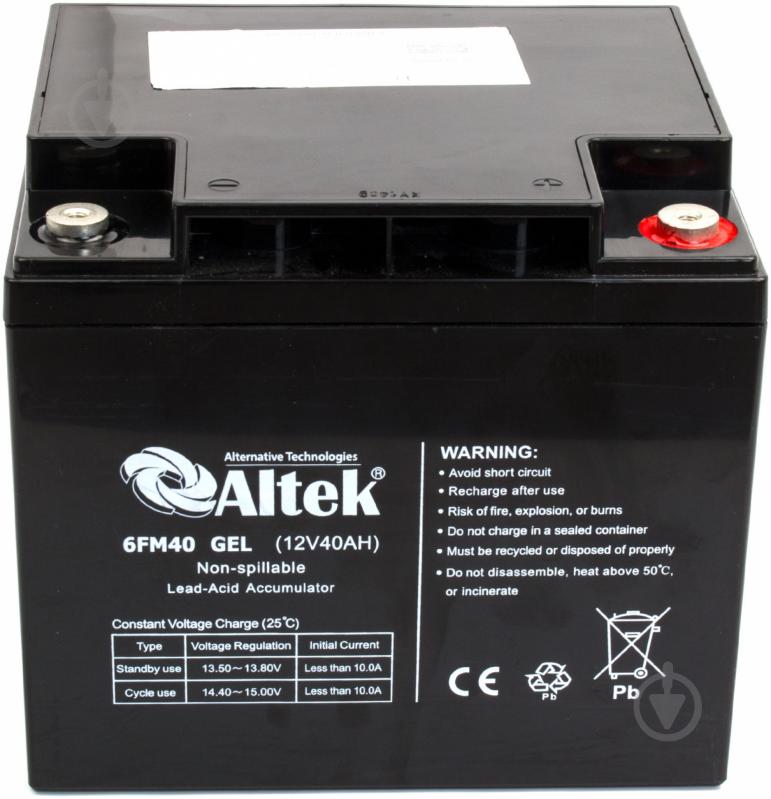 Аккумулятор Altek 6FM40GEL - фото 2 Аккумулятор Altek 6FM40GEL - фото 2