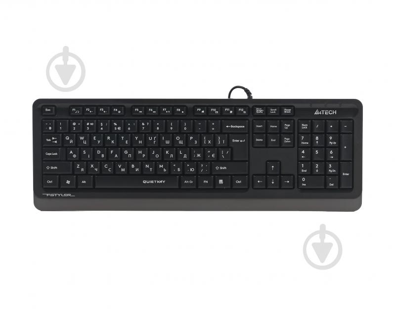 Клавиатура A4Tech (FK10Q (Grey)) USB, QuietKey - фото 1 Клавиатура A4Tech (FK10Q (Grey)) USB, QuietKey - фото 1