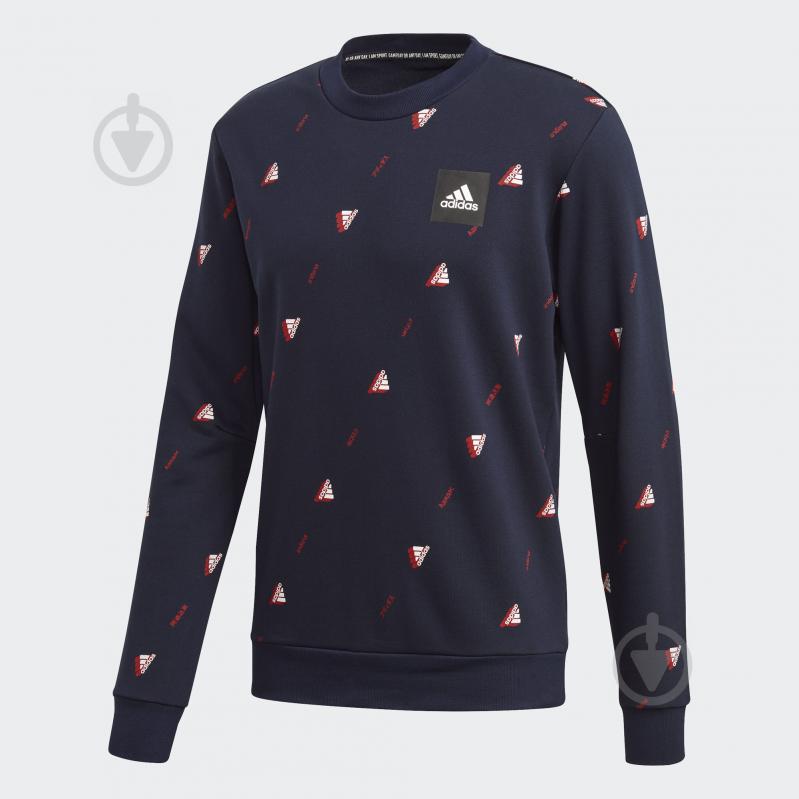 Світшот Adidas MHE Crew GFX FI4037 р. XL темно-синій - фото 1