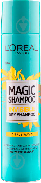 Сухой шампунь L'Oreal Paris Magic Shampoo Invisible цитрусовая волна 200 мл - фото 1