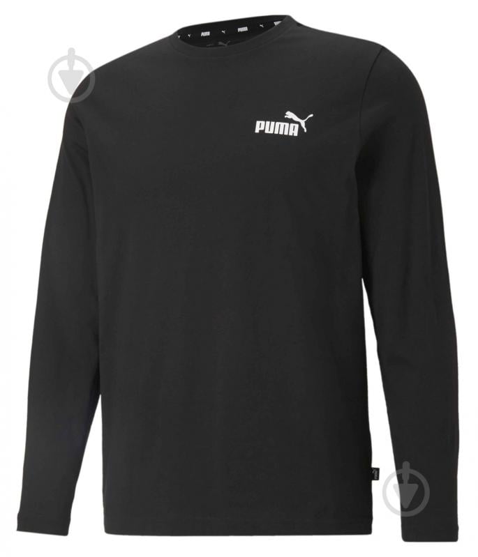 Футболка Puma ESS SMALL LOGO LONGSLEEVE TEE PUMA BLACK 58667201 р.XL черный - фото 1