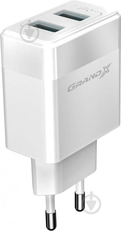 Зарядний пристрій Grand-X CH-50W 2USB 5V 2,4A White - фото 3 Зарядний пристрій Grand-X CH-50W 2USB 5V 2,4A White - фото 3