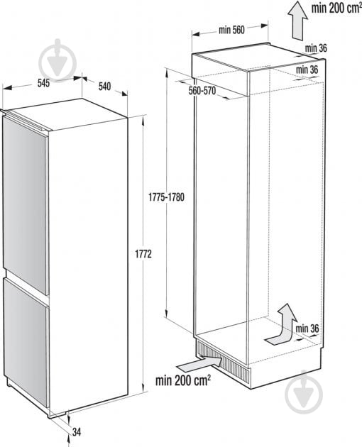 Встраиваемый холодильник Gorenje RKI418FE0 - фото 15