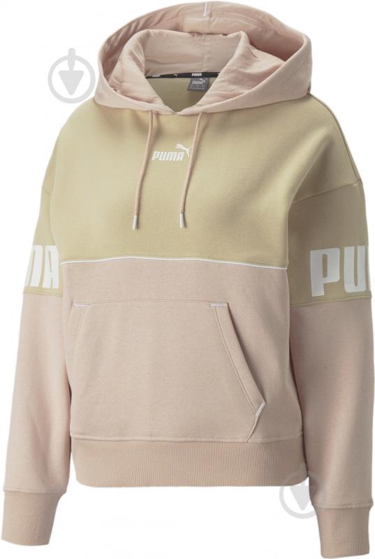 Джемпер Puma PUMA POWER COLORBLOCK HOODIE FL 84995267 р.XS бежевый - фото 1