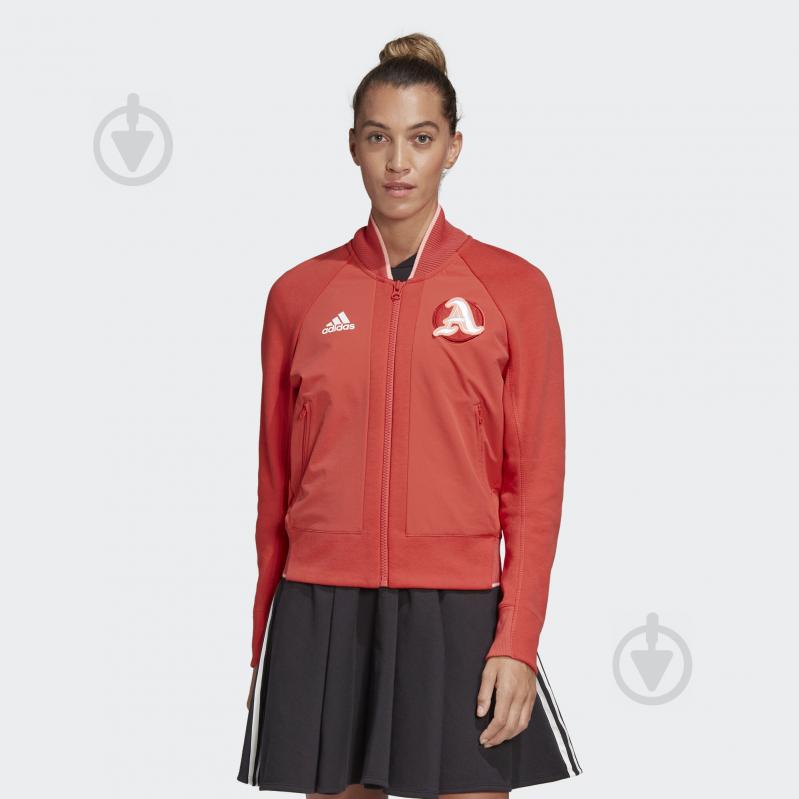 Джемпер Adidas W VRCT JK FI9213 р. XS червоний - фото 3