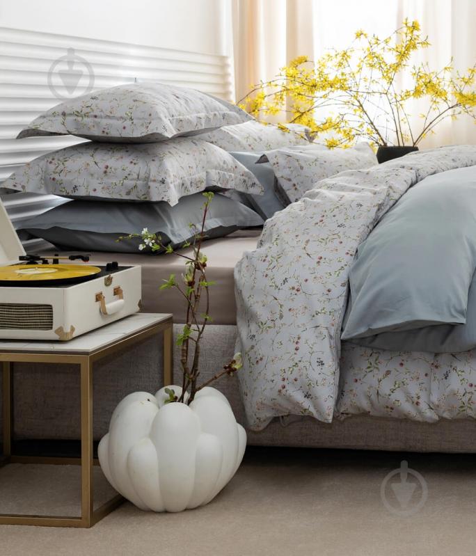 Комплект постільної білизни Нerbary Light Grey 2 світло-сірий Decoflux - фото 2 Комплект постільної білизни Нerbary Light Grey 2 світло-сірий Decoflux - фото 2