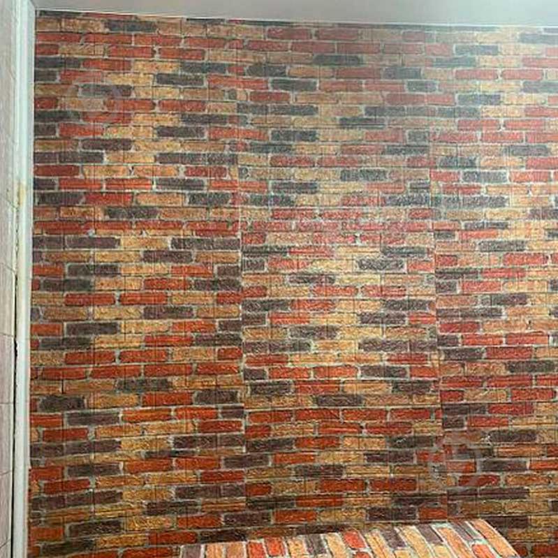 3D-панель Sticker Wall цегла мікс червоний і жовтий 700х770х5 мм - фото 2